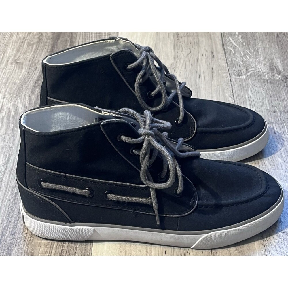 Polo Ralph Lauren Lander Chukka Hi Top Canvas Boots Shoes Size 8D Black